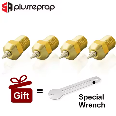 3D Printer Parts M6 V6 Airbrush Nozzle Adapter Set Tip Nozzle 0.2/0.3/0.4/0.5mm Optional for V5 V6 J