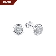 Top Cash Jewellery 10k Lab Grown Diamond Circle Stud Earrings