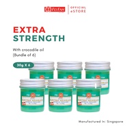 Fei Fah Electric Medibalm Extra 30g x 6 (with Crocodile Oil) for Body Ache Pain Relief