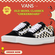 รองเท้าผ้าใบ Vans old skool checkerboard รองเท้าผ้าใบแวนส์ รุ่นคลาสิค ชาย หญิง Unisex