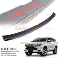 Isuzu Mux 2022 to 2025 With Red Mux Logo Rear Bumper Protector Stepsill / Step Sill Matte Black with