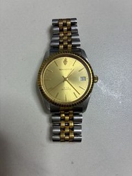 Sandoz ETA Quartz 山度士金銀色手錶珠帶