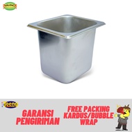 S/S AMERICAN VEGETABLE PLACE 1/6 (17.6X16.2X15CM) GPA-1615 VVC STAINLESS FOOD PAN/ FOOD DISH/ GASTRO