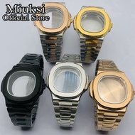 QX Miuksi 42mm Silver Black Gold Watch Case Sapphire Glass Fit NH35 NH36 ETA2824 2836 Miyota8215 Min