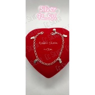 Silver 925 (BA01) Gelang Kaki Budak Arnab / Rabbit Kids Ankles