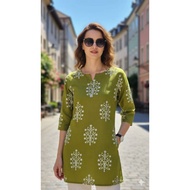 READYSTOCK (Size XL ) Cotton Short Kurti women tops tunics indian
