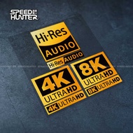 [Metal Sticker 26] High Resolution Sound Quality Hi-Res Image Quality 4K 8K HIFI Sticker Power Ampli