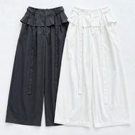 INFINITY : Ruffle Pants Outstanding Design Ruffled Around The Waist Adding Dimension To Make The Sha