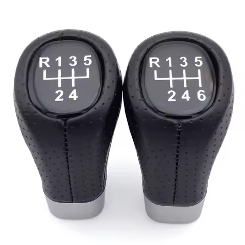 1Pcs 5/6 Speed Car Gear Shift Knob Head Leather Stick Shifter Lever HandBall For BMW M SPORT For BMW