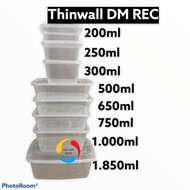 THINWALL DM PERSEGI PANJANG 1000ML REC/KOTAK MAKAN 1 DUS 500 SET