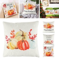Cushion Cover 4Pack Pillow Cover Happy Thanksgiving Print Pillow Case 18 x 18 Inch Decorative Pillowcase Throw Pillow Cover Square Cushion Cover Pillowslip for Sofa Couch Car Cushion with Zipper Pillow Cover Pillow Case