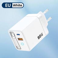 Olaf 3 in 1 80W Gan USB Charger with Retractable type c cable Type C Charger fast Charging for  iPho
