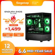 COD Segotep Endura 240S PC Case (M-ATX  ITX Supported) (Cooling Fans, GPU  Motherboard not Included)