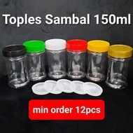 Toples SAMBAL 150ml + Sumpal | Toples 150ml | Botol Sambal 150ml