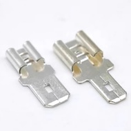 10/20/50pcs Spade Connector Crimp Terminal Adapter tin plated with 6.3mm Female to 4.8mm Male