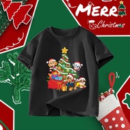 เสื้อเด็กคริสต์มาส paw patrol Merry Chrismas KidT-shirt การ์ตูนขบวนการเจ้าตูบสี่ขา PP-7