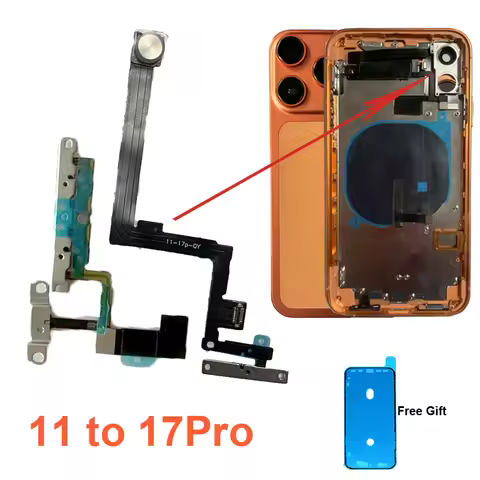 1Pcs Power Volume Flash Switch Flex Cable for iPhone 11 to 17Pro Refit Housing Modification Parts 11