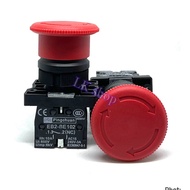 Emergency XB2-ES542 Switch Mushroom Head Press On-Twist (Press And Lock) 10A 600VAC Size 22mm 1NC