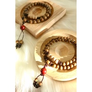 Blue lotus sandalwood bracelet