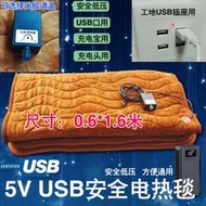 USB加熱5V電熱毯USB發熱保溫電褥子床墊調溫保暖充電寶保溫墊36V工地usb