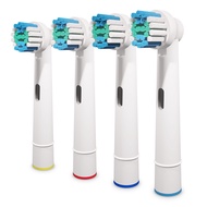 หัวแปรงสีฟันแทนที่เข้ากันได้ Oral-B 4ชิ้นสำหรับ Braun Oral-B 7000 Pro 1000 9600 5000 3000 8000และรุ่นอัจฉริยะ