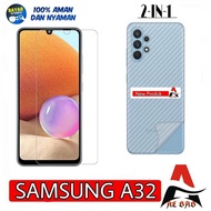 TEMPERED GLASS SAMSUNG A32 SCREEN PROTECTOR CLEAR BONUS GARSKIN SAMSUNG A32