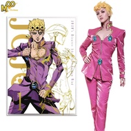 JoJo's Bizarre Adventure cosplay costume Giorno Giovanna cosplay costume and wig Giorno Pink clothin