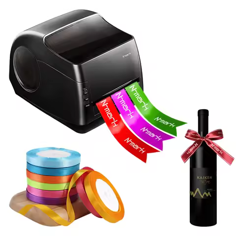N-mark Funeral satin Ribbon Printer High Speed Printing Machine For Personalized Ribbons Custom Logo