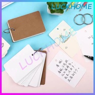 GANTUNGAN Flash Card Paper Keychain Memo Note Notes Blank Ring Learning Cards Sticky Notes Learning 