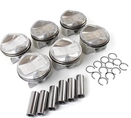 06E107065DM Engine Pistons Rings Set 6pcs STD Φ84.51mm Compatible with A4 A5 A6 A7 A8 Q5 Q7 3.0L V6 