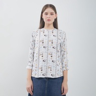 DUST Blouse 7/8 Denia Ethnic White (D.13206)