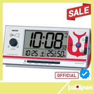 【Direct From Japan】Seiko Clock Alarm Clock Display Clock Character Ultraman RAIDEN RAIDEN PYXIS PYXIS PYXIS Radio Wave Digital Loud Black 77x167x57mm CQ165S