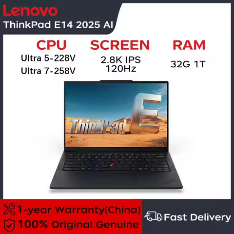 Lenovo Laptop Thinkpad E14 2025 AI Yuanqi 14"2.8K IPS 120Hz Ultra 5 228V/Ultra 7 258V 32G DDR5 1T SS