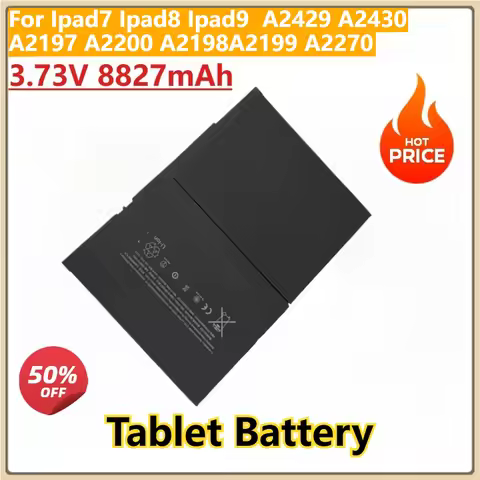 New Replacement Laptop Battery 3.73V 8827mAh for Ipad7 Ipad8 Ipad9 A2429 A2430 A2197 A2200 A2198 A21
