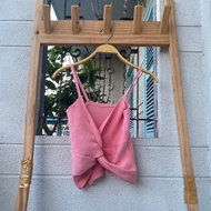 2hand pink shirt with 2 straps waist 60 to 72cm long 45cm code 279