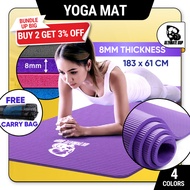 Ultimate Sup, 8mm Yoga Mat, Anti Slip Excercise Mat, Thick Yoga Mat, Waterproof, High Elasticity, Va