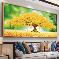 5d Diamond Painting Full New Style Living Room Rich Auspicious Money Tree Landscape Dot Cros YADO