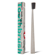 SLOWCORP. - 韓國 SLOWCORP. (天然口腔護理品牌) 錐形抗菌木炭刷毛牙刷 - 手柄由天然小麥做成，環保可回收 -淺灰色