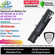 HICAP HP Laptop Battery WK04XL 4550mAh for HP VICTUS 16-D 16-E HP VICTUS 15-F HP OMEN 16-B 16-C