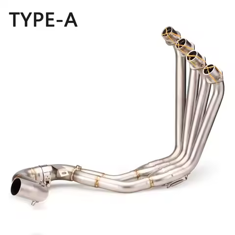 Universal 51MM Motorcycle Exhaust Front Link Pipe Stainless For Honda CBR650R CB650R CBR650F CB650F 