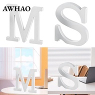 [AWHAO] White Wood Letter Creative Sturdy Freestanding Decorative Wooden Alphabet Letter