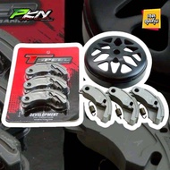 ครัชคาร์บอน งานTspeed พร้อมกระโหลกครัชเจาะไล่เบา พร้อมสปริง สำหรับรถรุ่น หลีด จีออโน่ PCX160 PCX150