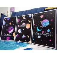 FRAME CANVAS DECO BILIK ANAK KIDS ROOM 3PANEL 12X18INCI RM70