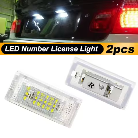 2x Canbus White LED License Number Plate Light For BMW 3 Series E46 4D Saloon Estate 1998-2005 OEM#5