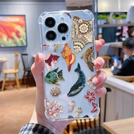 For OPPO A60 4G A58 Phone Case Sketch Line 4G A3 Pro A3s/A12E F11 A5X A33 2020 Four-Layer Anti-Fall