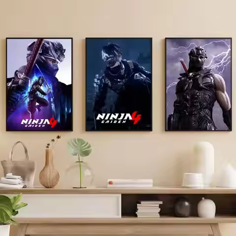 N-Ninja Gaiden 4 Poster Self-adhesive Art Waterproof Paper Sticker Coffee House Bar Room