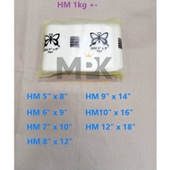 HM transparent plastic bag / plastik beg / plastik bungkus 5x8 6x9 7x10 8x10 8x12 9x14 10x16 12x18 （1KG +-）