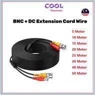 PP Camera Line Coaxial Surveillance Video Power Integrated BNC+DC Extension Wire Kabel BNC+Wayar Kor