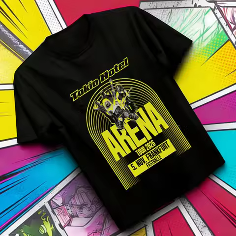 Tokio Hotel Arena Tour 2026 Cotton Shirt Teen Punk 80s Korean Clothes 2000s Grunge Colorful Grunge U