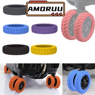 AMOR12UU 8PCS/Set Travel Luggage Caster Shoes, Silicone with Silent Sound Suitcase Wheels Protection